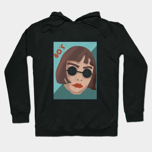 Women Feel In The 80s Hoodie by Sakti Avellin